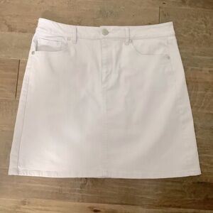 LOFT Outlet Light Gray Denim Skirt, Size 10